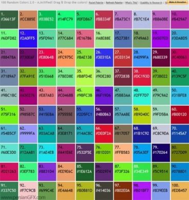 کد رنگ های پرکاربرد برای طراحی وب 